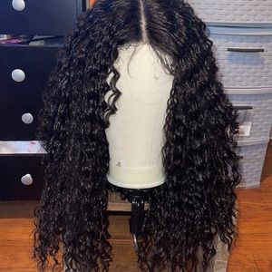 Premium synthetic curly lace part wig